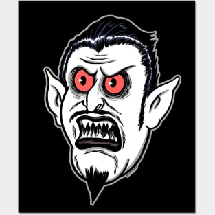 Dracula Vampire cartoon Drawing Horror Goth Fangs Posters and Art